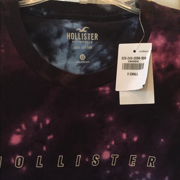**SOLD**Hollister Curved Hem Guys Tie Dye Top - Picture 5 of 13